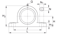 直立式軸承座單元 PASE35-TV-FA125.5, 塑料軸承座，帶偏心鎖圈的外球面球軸承，帶 Corrotect? 涂層，P型密封