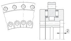 轉臺軸承 RTC80, 雙列，用于絲杠安裝
