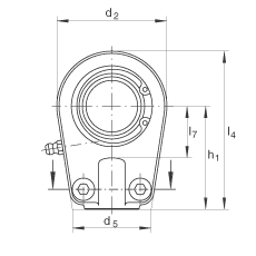液壓桿端軸承 GIHRK40-DO, 根據(jù) DIN ISO 12 240-4 標(biāo)準(zhǔn)，帶右旋螺紋夾緊裝置，需維護(hù)