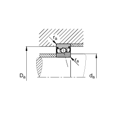 主軸軸承 HSS7010-C-T-P4S, 調節(jié)，成對安裝，接觸角 α = 15°，兩側唇密封，非接觸，加嚴公差