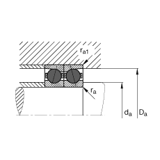 主軸軸承 HCB7202-E-T-P4S, 調(diào)節(jié)，成對或單元安裝，接觸角 α = 25°，陶瓷球，限制公差