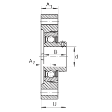 軸承座單元 FLCTEY30, 帶兩個螺栓孔的法蘭的軸承座單元,鑄鐵, 內圈帶平頭螺釘, P 型密封,無再潤滑結構 軸承座單元 FLCTEY30, 帶兩個螺栓孔的法蘭的軸承座單元,鑄鐵, 內圈帶平頭螺釘, P 型密封,無再潤滑結構