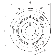 軸承座單元 GRA35, 帶三個/四個螺栓孔的法蘭的軸承座單元,沖壓鋼板,偏心鎖圈,P 型密封 軸承座單元 GRA35, 帶三個/四個螺栓孔的法蘭的軸承座單元,沖壓鋼板,偏心鎖圈,P 型密封